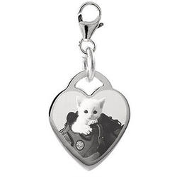 Sterling Silver Photo Heart Charm