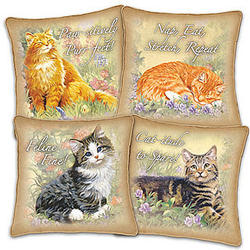 Feline Philosophy Canvas Pillows