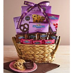 Ghirardelli Purple Signature Chocolates Gift Basket