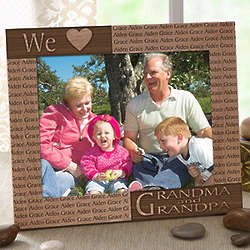 Loving Hearts Personalized Picture Frame with Engraved Names