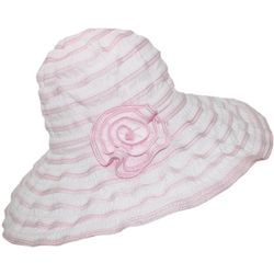 Womens Summer Shapeable Sun Hat with Flower