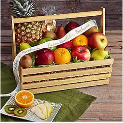 Organic Orchards Garden Basket with Personalized Ribbon