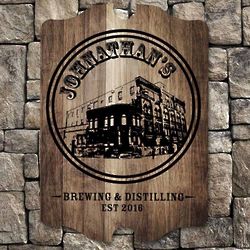 Brew and Distill Personalized Wall Sign