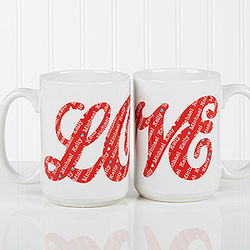 LOVE Sweethearts Personalized Coffee Mug