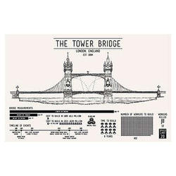 Tower Bridge Infographic Screen Print