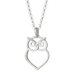 Mother Owl Handcrafted Sterling Silver Necklace