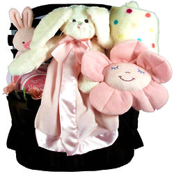Precious One-Of-A-Kind New Baby Girl Bunny-Themed Gift Basket