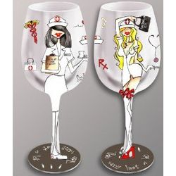 TLC Handpainted Wine Glass
