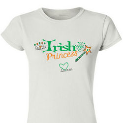 Pesonalized Irish Princess Ladies Fitted T-Shirt
