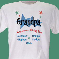 Shining Stars Personalized Father's Day T-Shirt