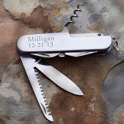 Personalized All Purpose Stainless Steel Pocket Knife