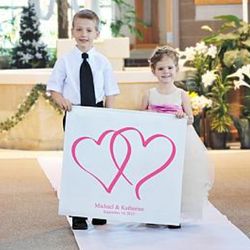 Two Hearts Personalized Wedding Banner
