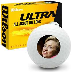Hillary Clinton Pucker Up Ultra Ultimate Distance Golf Ball