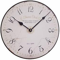 12" Parchment Face Wall Clock