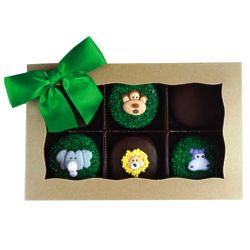 Gift Box of 6 Jungle Chocolate Covered Oreos