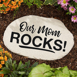 Our Mom Rocks Personalized Large Garden Stone