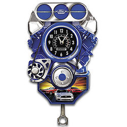 Ford Muscle Car Pendulum Wall Clock with Motion and Lights
