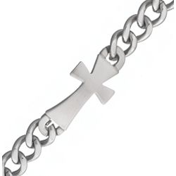 Men's Stainless Steel Cross Bracelet