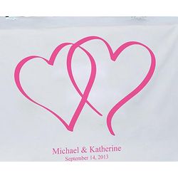 Personalized Two Hearts Table Runner