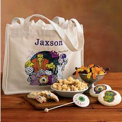 Trick-or-Treat Personalized Tote Bag with Treats