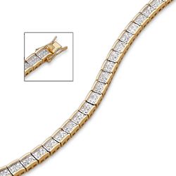 Diamond Two-Tone Tennis Bracelet