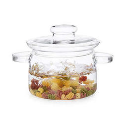 1 Quart Glass Cooking Pot with Lid