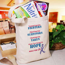 Fighting for the Cause Cancer Awareness Tote Bag