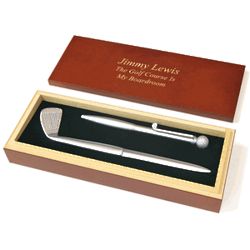Golfer's Theme Pen and Letter Opener Gift Set