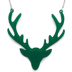 Colorful Deer Head Necklace