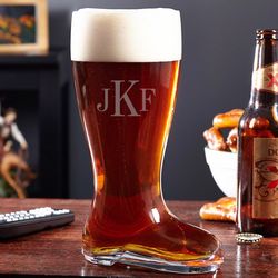 Monogram Personalized Extra Large Beer Boot Glass