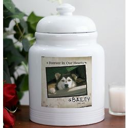 Personalized Ceramic Dog Photo Urn