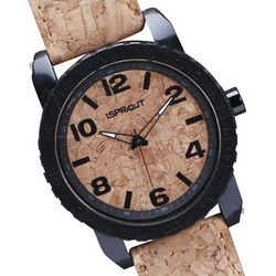 Sprout Cork Watch in Black