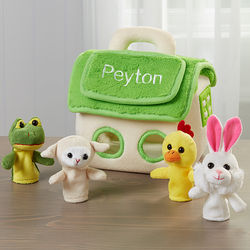 Finger Puppet Friend Toys with Personalized House