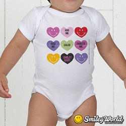 Personalized Smiley Baby Bodysuits