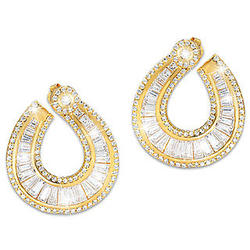 Golden Glamour Gold-Plated Diamonesk Earrings