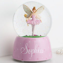 Personalized Ballerina Fairy Musical Water Globe