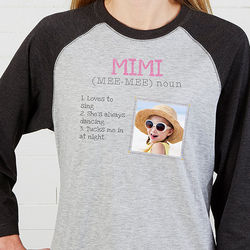 Definition of Her Personalized Baseball T-Shirt