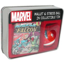 Marvel Wallet and Stress Ball Tin Gift Set