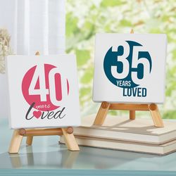 Personalized Years of Love Canvas Print with Easel