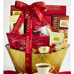 Godiva Valentine Chocolates Gift Basket