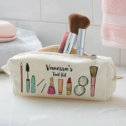 Makeup Brush Graphic Personalized Canvas Cosmetic Case