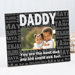 Repeating Names Personalized Picture Frame for Him