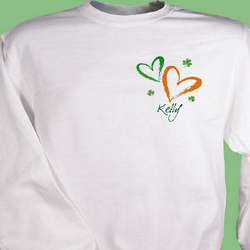 Hearts & Luck Personalized Irish Sweatshirt