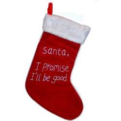 "Santa, I Promise to Be Good" Stocking