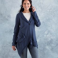 Cashmere Medley One-Button Cardigan