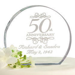 Personalized 50th Anniversary Cake Topper