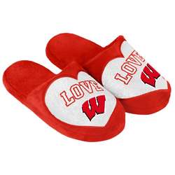 Wisconsin Badgers Women's Love Glitter Slide Slippers