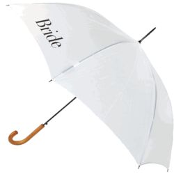 Bride White Umbrella with Hook Handle