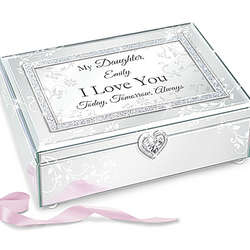 My Daughter, I Love You Always Personalized Mirrored Music Box
