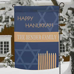 Personalized Hanukkah Garden Flag